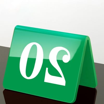 Acryl Tafelnummers - Dubbelzijdig Tafeltenten - Evenementen Organisatie - Stabiel Afgeschuind Ontwerp - 140 Stuks - Groen