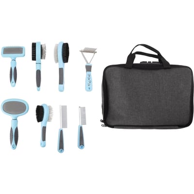 Hondenborstel Kam Set 8 in 1 Multifunctioneel Ontklitten Open Knopen Kattenharen Borstel Kam Kit voor Katten Honden
