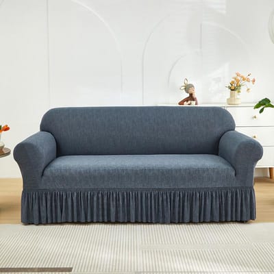 1 stuk Gedrukte Rok Bankhoes, elastisch, antislip. Simpel, modern, alle seizoenen, stof- en katbestendig. Intrekbaar, wasbaar, duurzaam. 1-Seater gray
