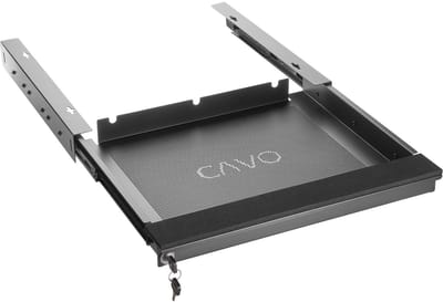 CAVO Laptop bureaulade afsluitbaar 480 x 446 x 55 mm zwart Bureaulade voor onderbouw van SOTECH