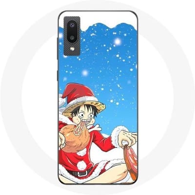 Coque - Maniacase - Samsung Galaxy A02 - Anime One Piece Luffy - Souple - Protection et décoration noir