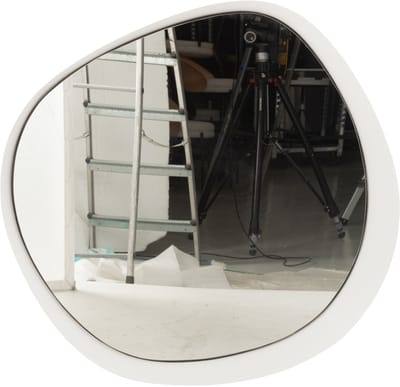 J-Line spiegel - metaal/glas - wit - large - Ø 86.5 cm