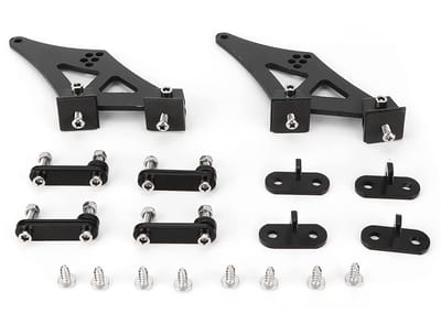 Allecto - Montagebeugels voor spoiler - Universele racestaartspoilerpoten - Zwart - Auto-modificatie-accessoires - Lichtgewicht en duurzaam - Gesch...