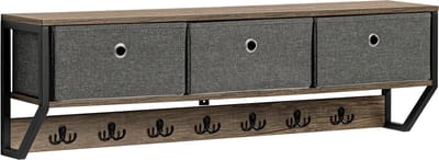 Mara Wandkapstok - Kapstok - Muurkapstok - 3 Manden - 7 Haken - 100 x 20 x 30 cm