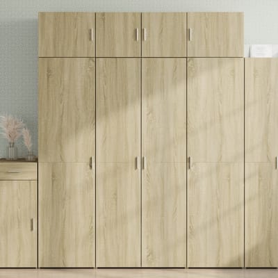 vidaXL - Opbergkast - 80x42,5x225 - cm - bewerkt - hout - sonoma - eikenkleurig