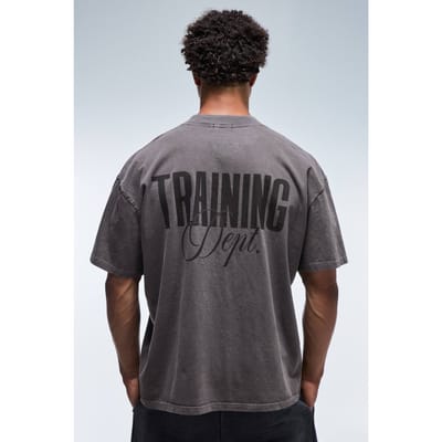 Training Dept Oversized Gewassen T-shirt Met Verlengde Hals | Chocolate | Size Large