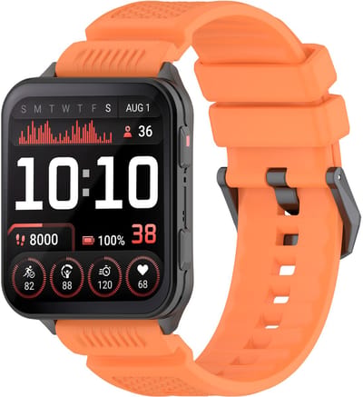 Strap-it Siliconen bandje met gespsluiting - geschikt voor de Garmin Venu X1 (oranje)