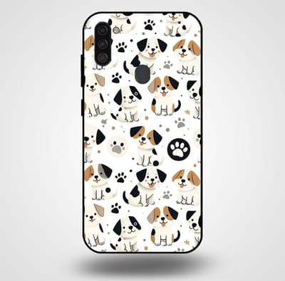 Smartphonica Telefoonhoesje voor Samsung Galaxy A11 met honden opdruk - TPU backcover case honden design geschikt voor Samsung Galaxy A11