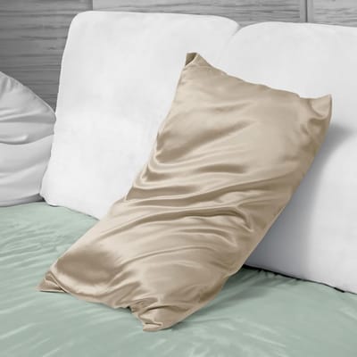 Famanu - Zijde kussensloop 50x70cm – 22 momme 100% natuurlijke zijde – voor huid en haar – antikrullen en antiaging – oeko-tex – zijde kussensloop voor bed 1 stuk champagne