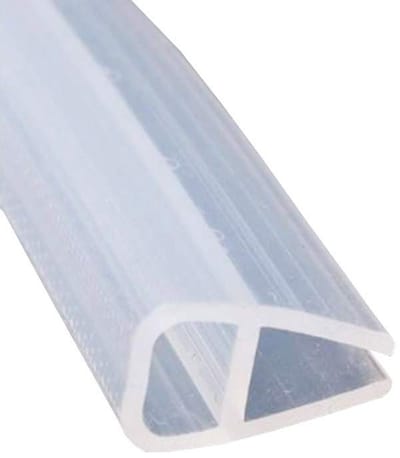 Allecto - Sealing Strip - Douchedeur Waterdicht - Eenvoudig te Installeren - U-vorm 8 mm - Ideaal voor Badkamers - Rubber en PVC - Geschikt voor Do...