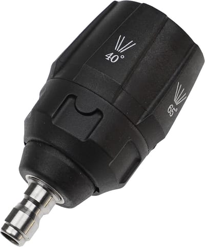 Sproeiopzetstuk Hogedrukreiniger - Turbosproeier Mondstuk - Intensief Reinigen Huis - 5 Sproeihoeken Instelbaar - 9 cm Lengte - Zwart