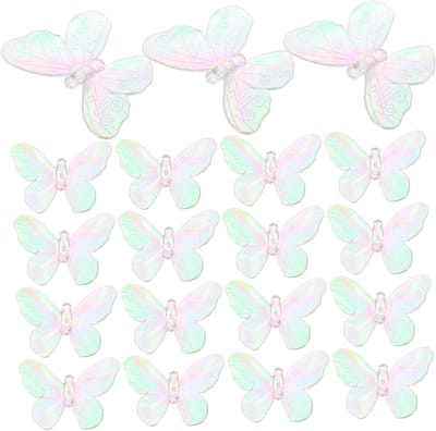 Vlinderdecoratie Set - Tuinornamenten - Buiten Decoreren - Realistisch Ontwerp - 20 Stuks - Multicolor