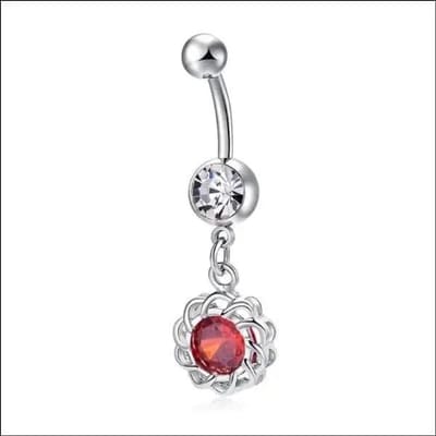 Aramat Jewels | Navelpiercings | Prachtige Stalen Navelpiercing met Zirkonia | | | |10mm | Staal | Volwassenen | Verkleurd niet