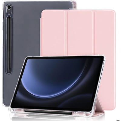 Protective Case - BOOLING - for Samsung Galaxy Tab S9 FE / S10 FE / S10 Lite - Shockproof Pink - Stylus Holder - Silicone roze