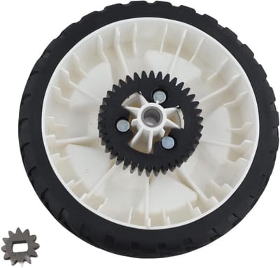 Grasmaaier Wiel - Reserveonderdeel Gazon - Gazon Onderhoud - 38 Tandwiel Aandrijving - 8 Inch Diameter - Zoals Afgebeeld