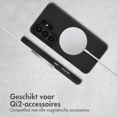 Accezz Hoesje - Geschikt voor Samsung Galaxy S26 Ultra - Tough Backcover met Magnetische Ring - Zwart
