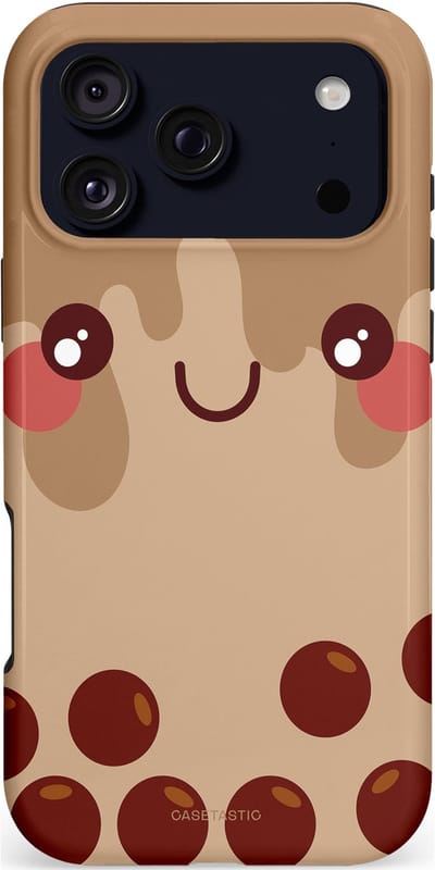Casetastic hoesje geschikt voor Apple iPhone 17 Pro Max - MagSafe - Dubbellaagse bescherming - Smeltende choco bolletjes - Fashion Case - Beige Bordeaux