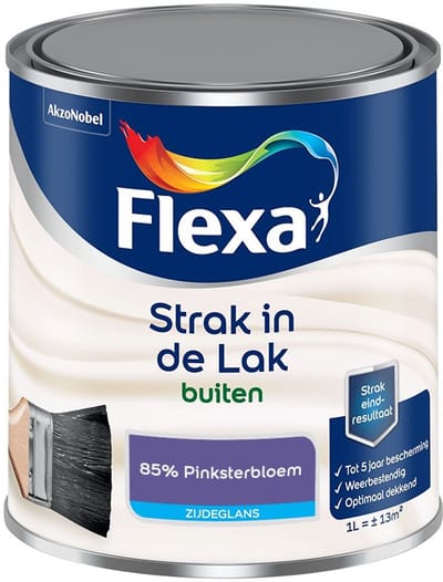Flexa - Strak In De Lak Buitenlak Zijdeglans - 85% Pinksterbloem - Mengverf - 1 L