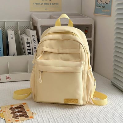 Lente Nieuwe Eenvoudige Effen Kleur Kleine Rugzak Basisschool Schooltas Middelbare School Pendelen Outdoor Reizen Rugzak