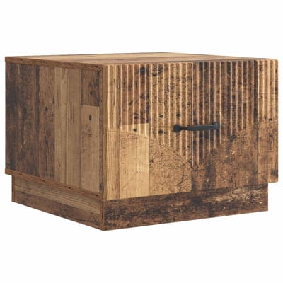 Koffietafel in Vintage Stijl met Lade Look van Gerecycled Hout 49 x 50 x 37 cm Spaanplaat
