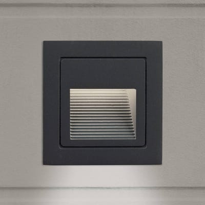 ORION Loro LED wand inbouwlamp, antraciet, breedte 8,5 cm, aluminium