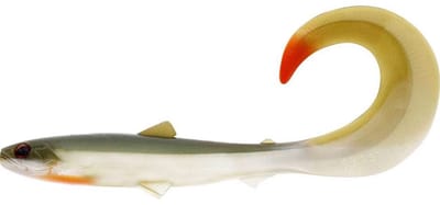 Westin Bullteez Curltail 10cm 6g – Curltail Softbait voor Snoekbaars, Baars en Snoek - Kleur : Bass Orange