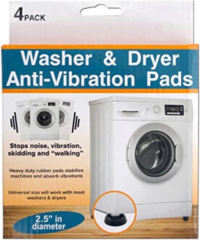 Anti-vibratie pads - Machine dempers - Stil huishouden - Zware rubber constructie - 4 stuks - Zwart