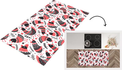 Keukenloper - Loper keuken - Vogel - Kip - Patroon - 120x60 cm - Keukenloper vinyl