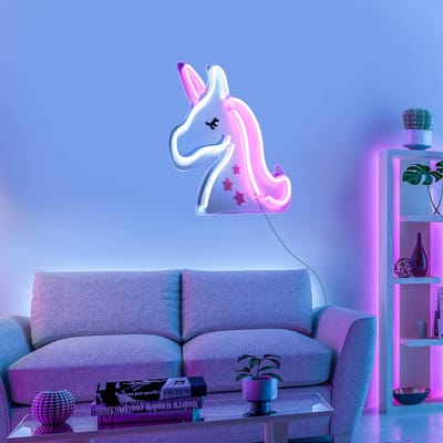 JUST LIGHT. GmbH LED wandlamp Neon Unicorn, USB