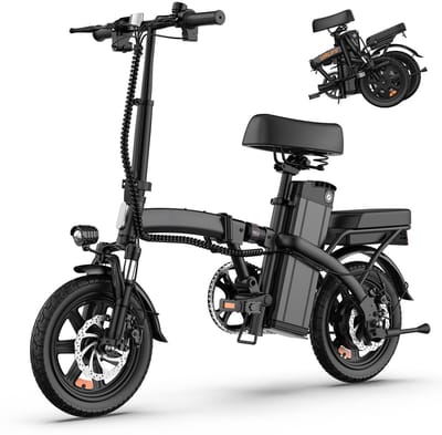 Elektrische Fiets - Motor 250W - Actieradius 60km - 14 Inch -25km/ - 48V/7.8Ah -vouwbaar E-bike -stads E-bikes & E-Nederland - Zwart