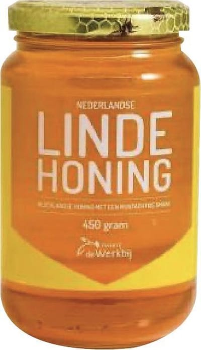 Imkerij de Werkbij Lindehoning - vloeibare honing met muntachtige smaak - 450g
