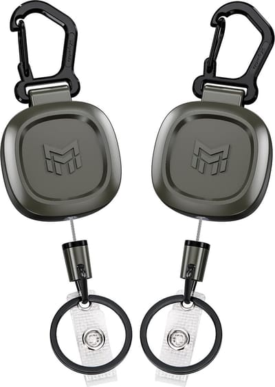 Intrekbare Sleutelhanger met Metalen Karabijnhaak - Handige Sleutelhouder voor Dagelijks Gebruik - Duurzame Sleutelclip voor Sleutels, Badges, en Meer