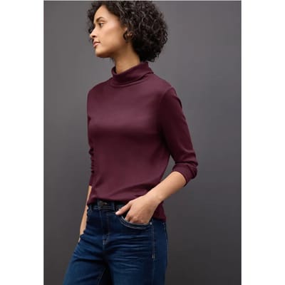 Basic shirt met coltrui