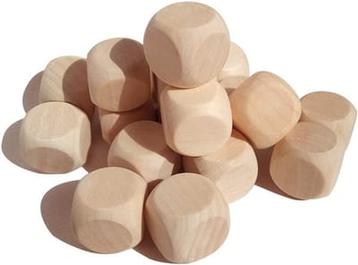 Blanco Houten Dobbelstenen - Knutselblokjes Vierkant - Doe-het-zelf Projecten - Afgeronde Hoeken - 100 Stuks - Natuurlijk Hout