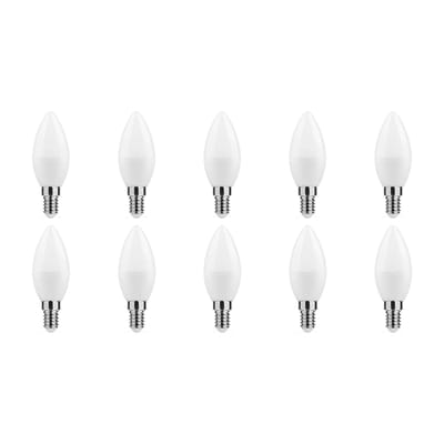 Technik E14 LED Lamp 4.9W - 490lm - 4000K - Neutraal Wit - LED Kaarslamp B35 - Vervangt 45W Halogeen Gloeilamp - 10 stuks