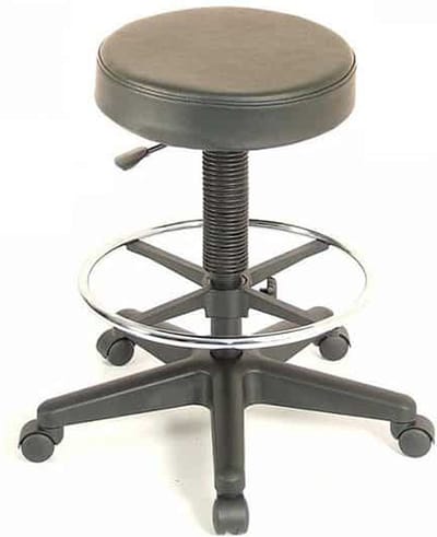 Hoge Werkstoel model 434 met glijdoppen