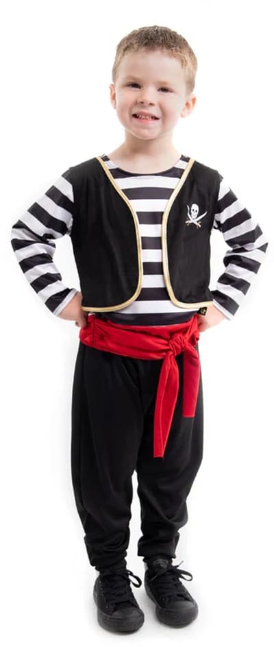 Little Adventures - Pirate Verkleedset – Maat 98-104 - Comfortabel & Wasbaar – Piraten Verkleedset Voor Kinderen