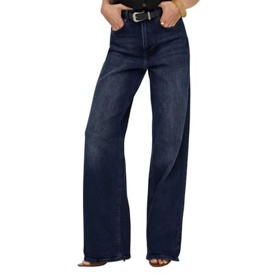 Only blauwe dames jeans   High waist   Juicy   Stonewash wassing   Straight fit   5-Pocket zakken   Knoop- en ritssluiting   Duurzaam   High waist