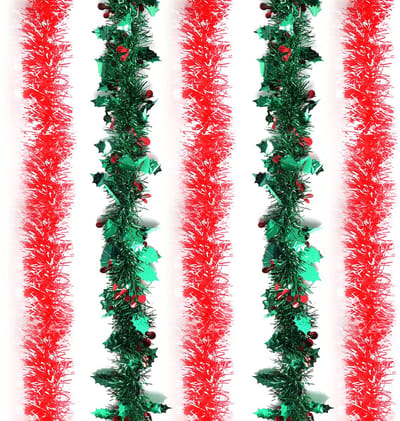 Unyqoos ® Kleurrijke Kerstslingers voor Binnen- en Buitenversiering met Hulstbessen