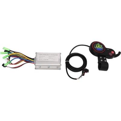 Kit Contrôleur Moteur Brushless 36V 48V 15A et Affichage LCD pour Vélos Électriques Trottinettes Guidons 22,2 mm black