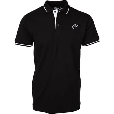Gorilla Wear Delano Polo Shirt Heren - Zwart/Wit - S