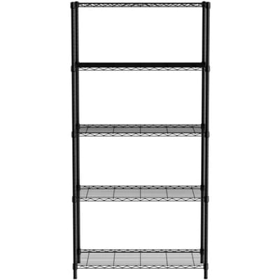 HENDI Opbergrek met 5 verstelbare schappen – zwart – 910x455x1830 mm