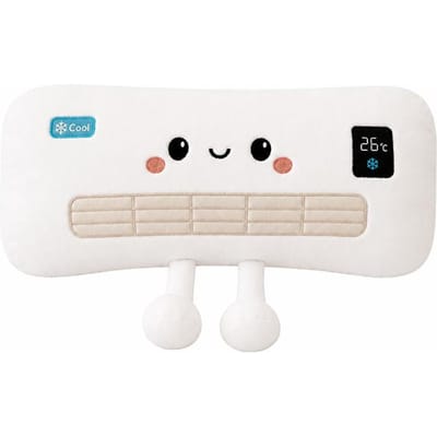 3353Cm Witte Airconditioner Zwart Piano Mensachtige Pluche Speelgoed Gevuld Kawaii Lachend Huishoudelijk Apparaat Muziekinstrument Pop