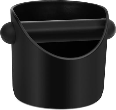 ABS Koffie Grind Knock Box, Espresso Koffie Knock Box voor Barista, Schokabsorberende Duurzame Koffie Espresso Knock Box Dump Bin Grind Afvalbak met Verwijderbare Afneembare Knock Bar en Antislip Basis - zwart