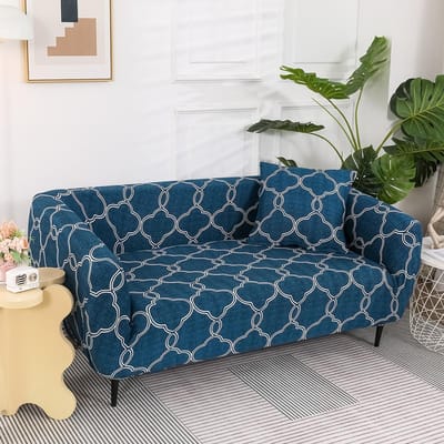 1 stuks elastische bedrukte bankhoes, allesomvattend, antislip, seizoensbestendig, kat-/stofwerend, wasbaar/duurzaam, voor huisbankdecoratie&bescherming 1-Seater gray