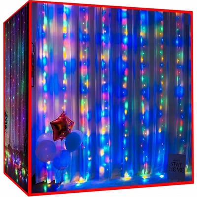 Ruhhy Lichtgordijn 300 LED Multicolor - Perfect voor Feestelijke Decoratie