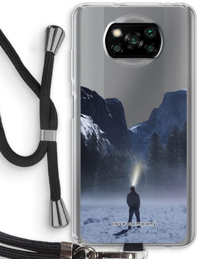Case Company® - Hoesje met koord geschikt voor Poco X3 Pro hoesje met Koord - Wanderlust - Telefoonhoesje met Zwart Koord - Bescherming aan alle Kanten en Over de Schermrand