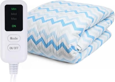 Luxe Warmtedeken – Electric Blanket – Elektrisch – Infrarood Verwarming – Verwarmde Deken – Heating – Draadloos – 3 Warmtestanden – Blauw