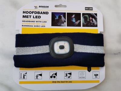 Benson Hoofdband met ledlicht donkerblauw