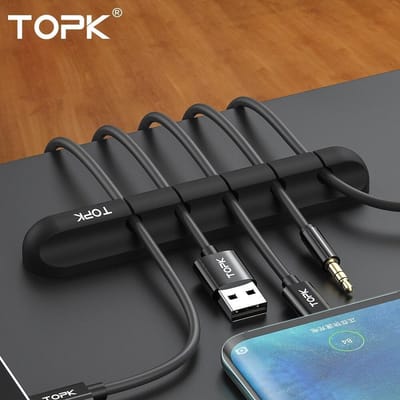 Kabelorganisatiesysteem Siliconen Usb Kabelhaspel Desktop Netjes Management Clips Kabel Houder Voor Muis Hoofdtelefoon Draad Organisator